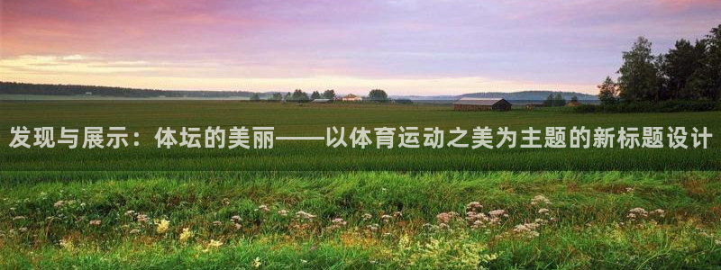 谈球吧：发现与展示：体坛的美丽——以体育运动之美为主题的新标题设计